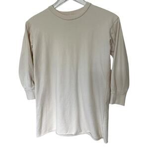Go Gently Nation Kids Organic Cotton Crew Neck Long Sleeve Dress 7Y Cream